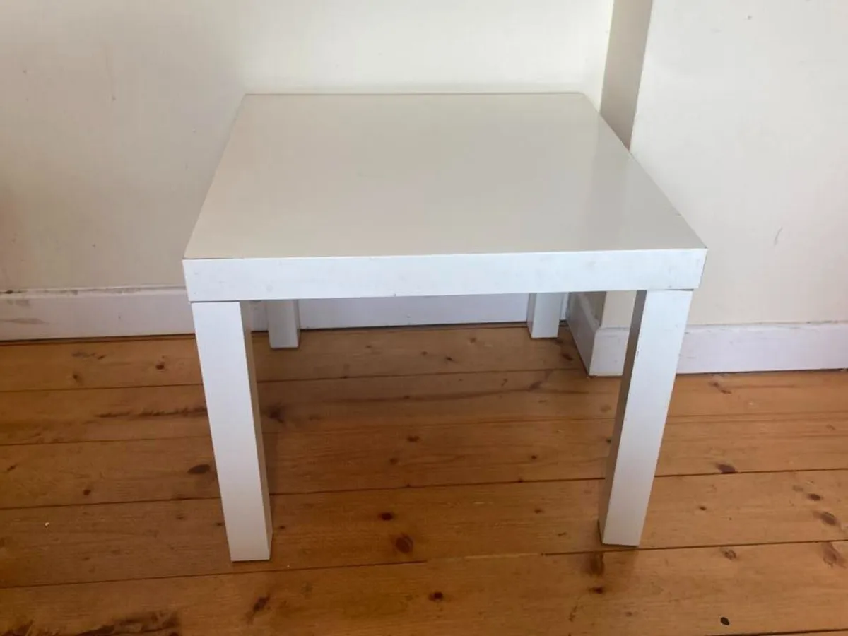 Compact White Side / Coffee Table (IKEA) - Image 2