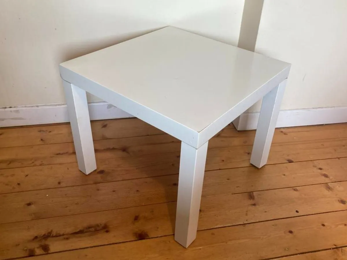 Compact White Side / Coffee Table (IKEA) - Image 3
