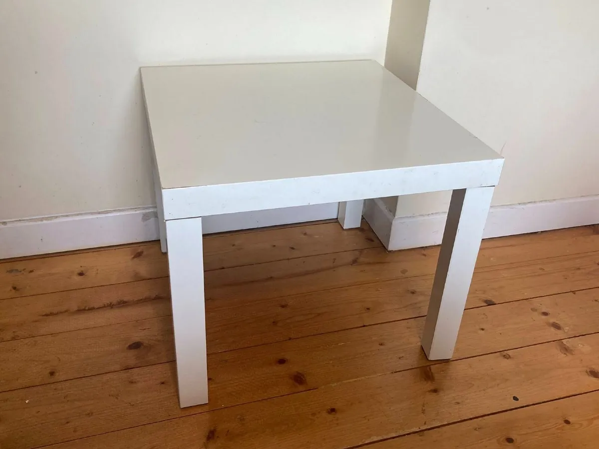 Compact White Side / Coffee Table (IKEA) - Image 1