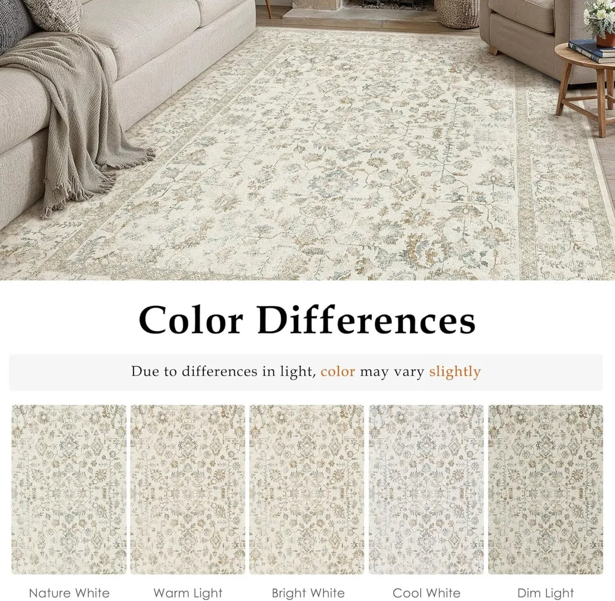 Rugs Living Room 240x300 cm Extra Large Vintage - Image 3