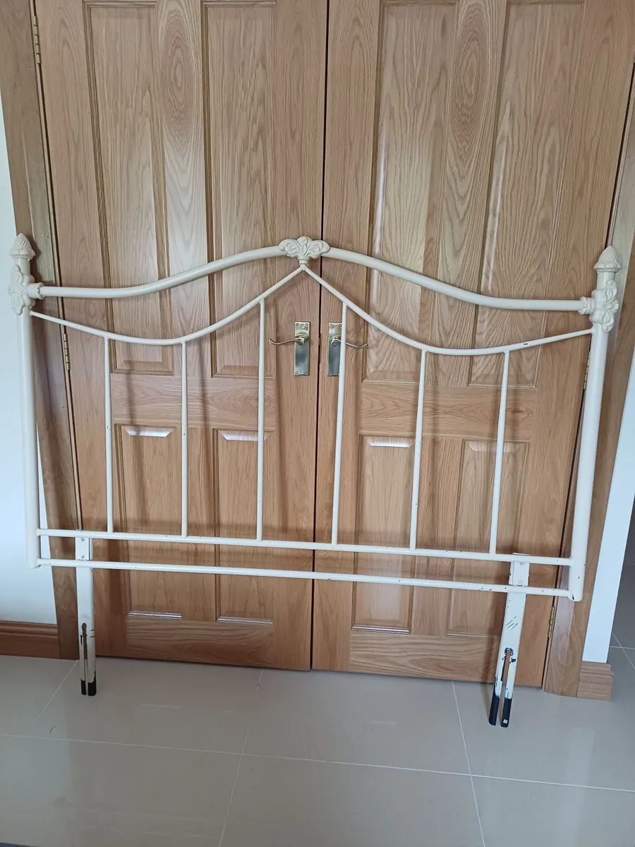 Wrought iron Cream Headboard king size