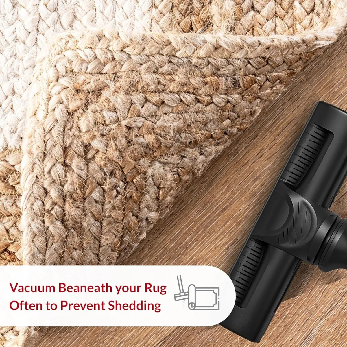 Eleonora Hand Woven Jute Area Rug 5' x 8' White - Image 3