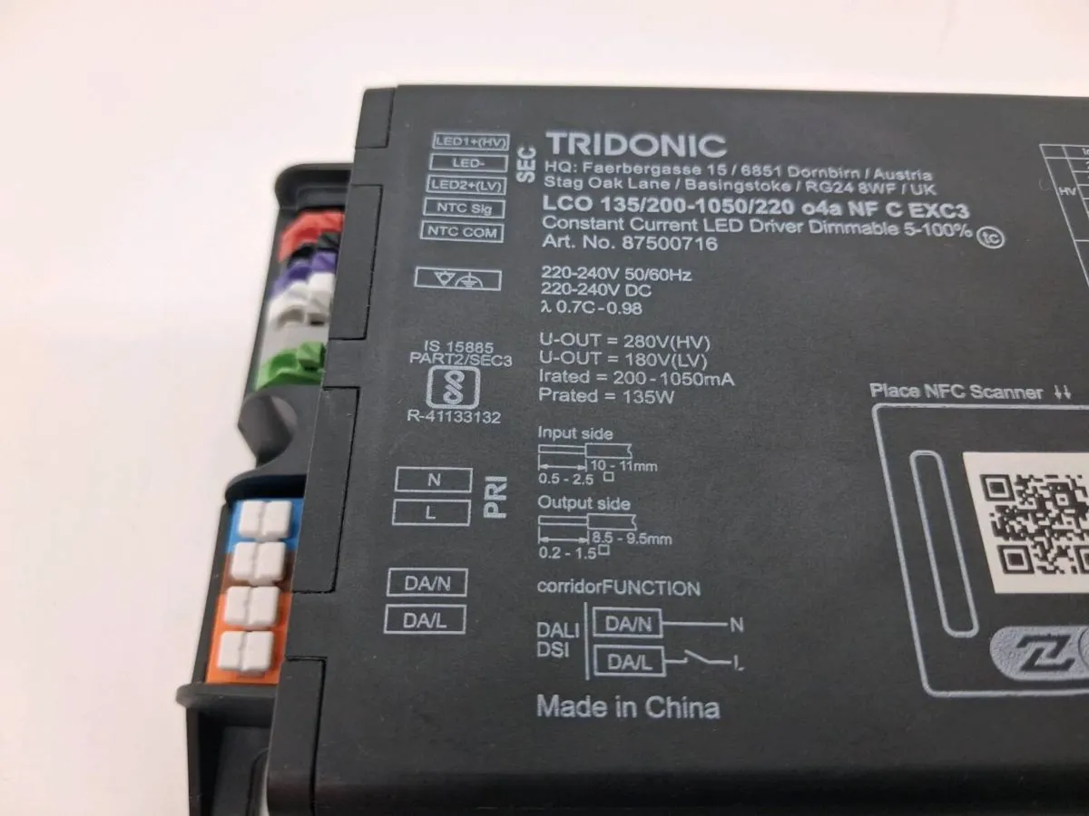 Postage - Tridonic LCO 135/200-1050/220 04a NF C E - Image 3