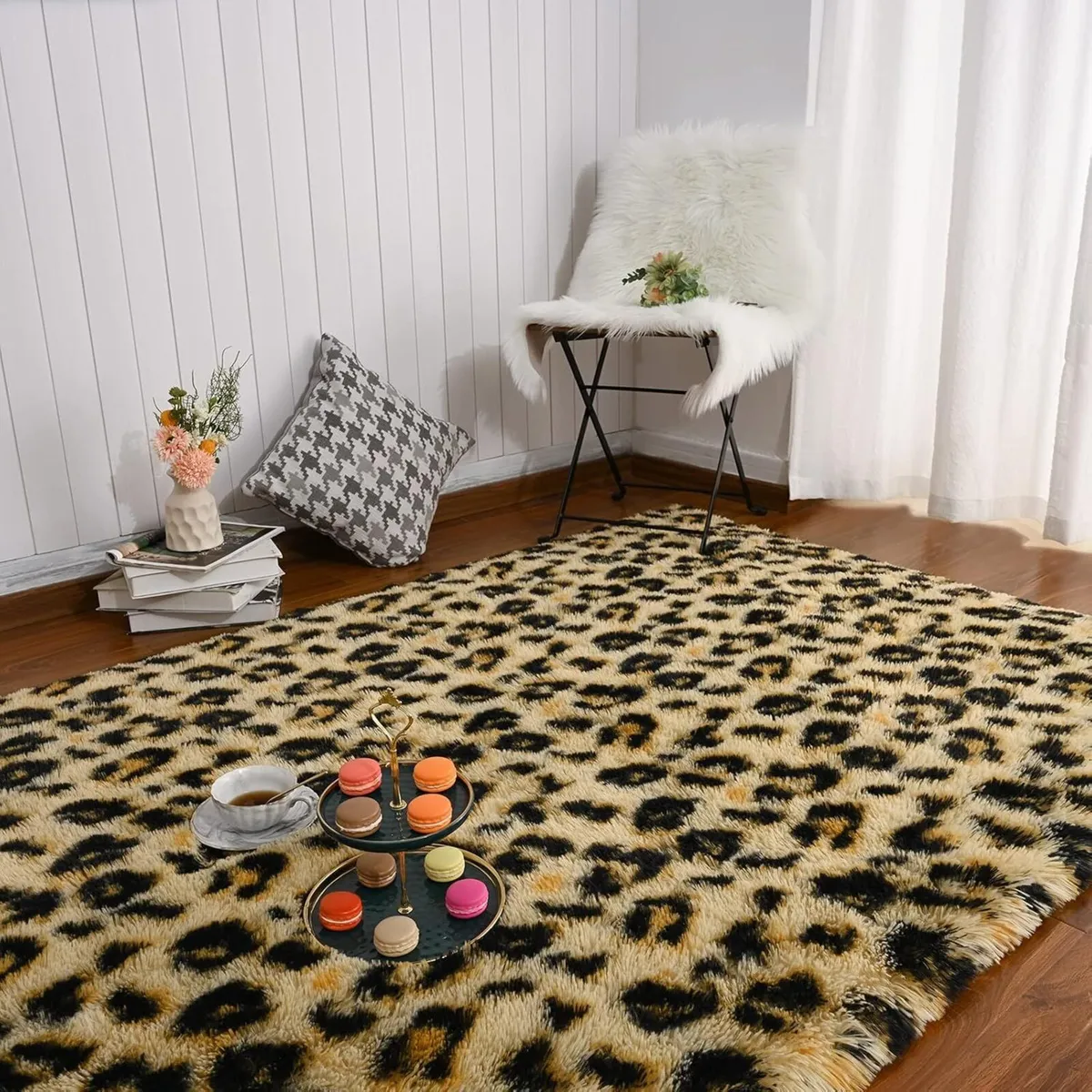 Fluffy Leopard Rug Premium Cheetah Print Rugs - Image 1