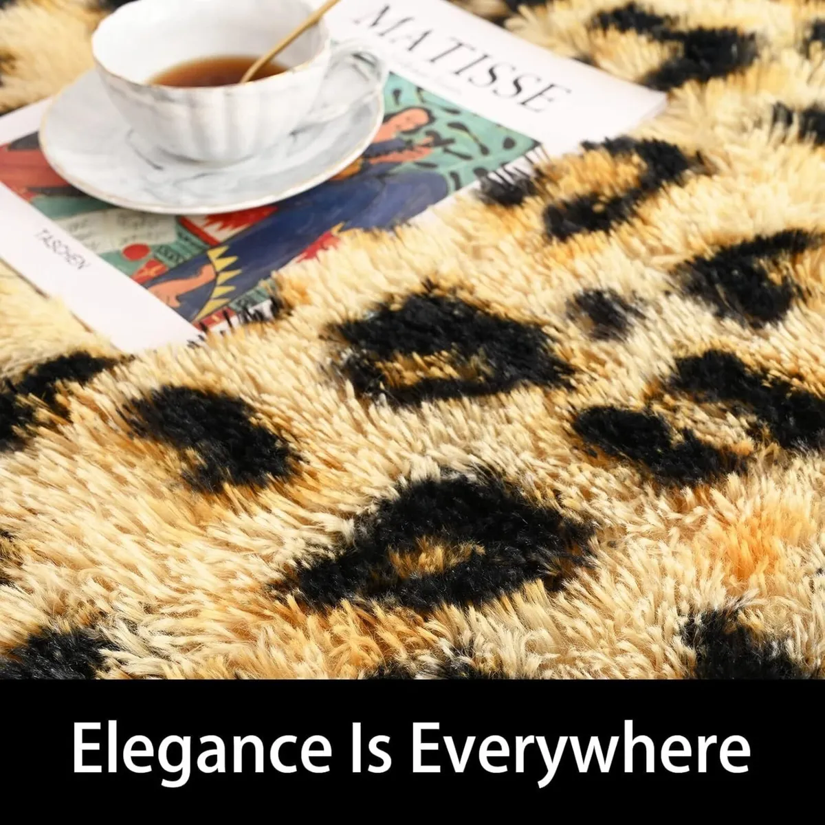Fluffy Leopard Rug Premium Cheetah Print Rugs - Image 3
