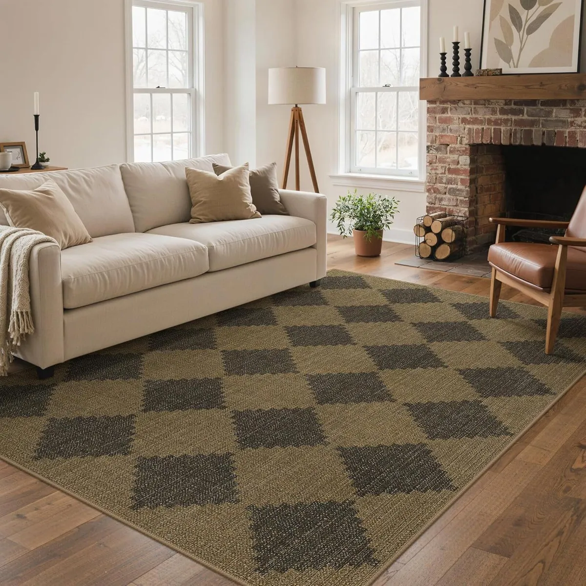 Indoor Outdoor Re-Jute Rug Washable Non Slip - Image 1