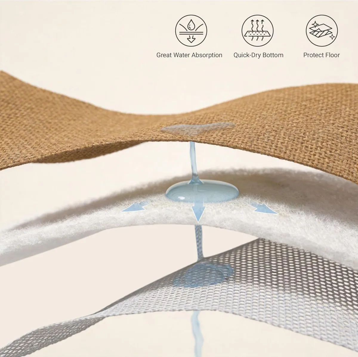 Indoor Outdoor Re-Jute Rug Washable Non Slip - Image 2