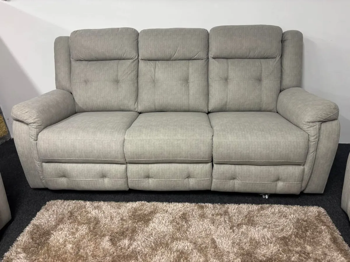 Mayfair 3+2 Seater Fabric Recliner Sofa Set - Image 2