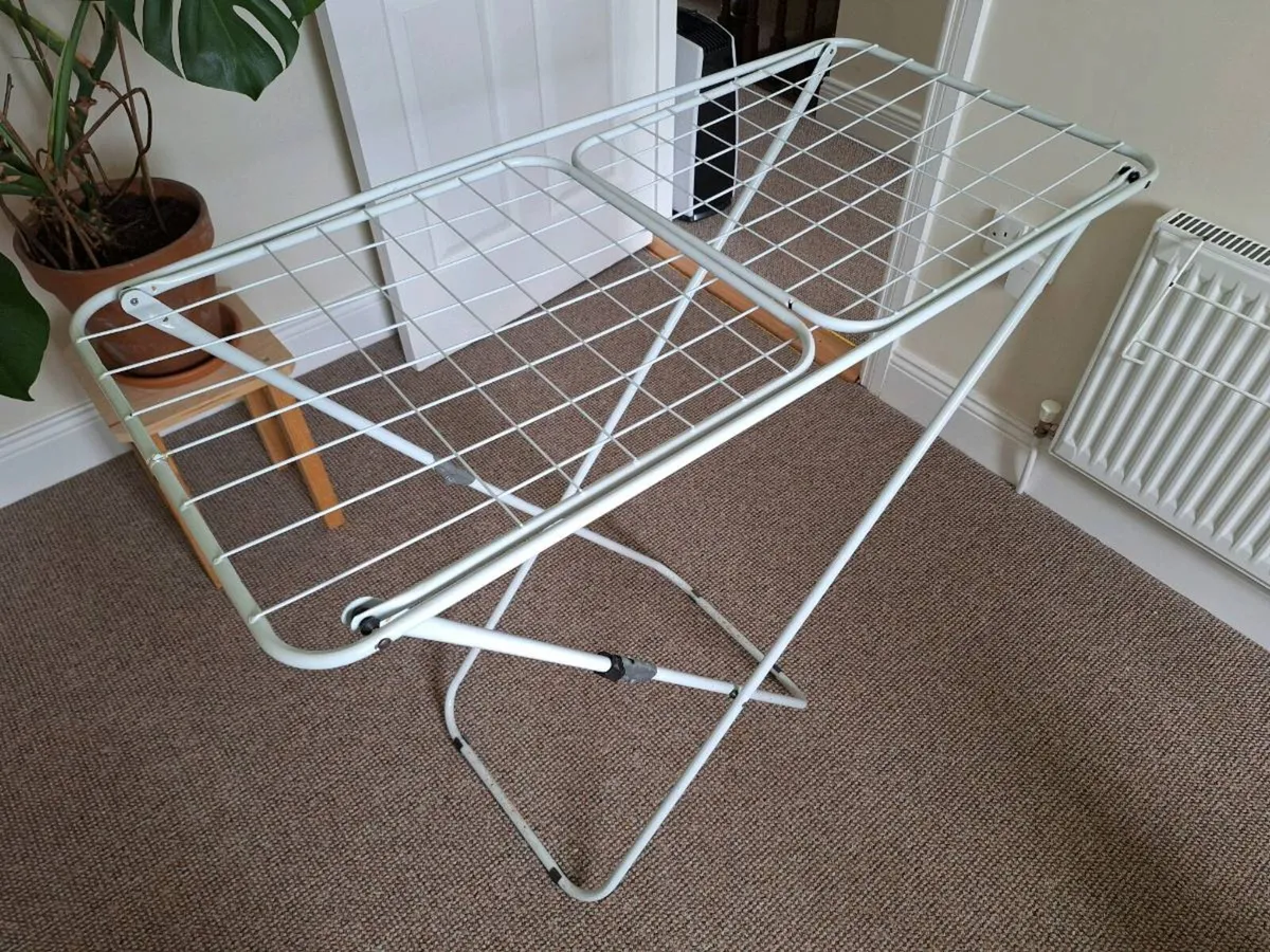 Clothes Horse, White, Foldable - Image 1
