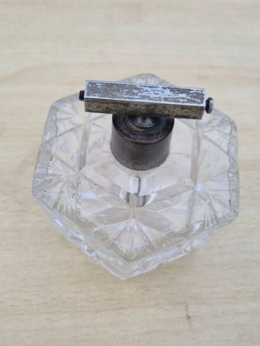 Vintage Crystal Perfume Bottle - Image 4