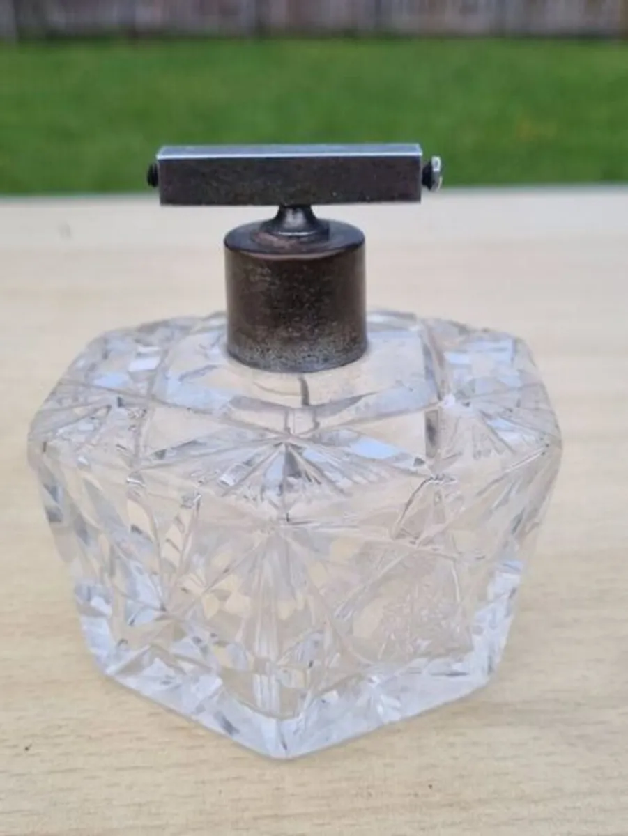 Vintage Crystal Perfume Bottle - Image 1