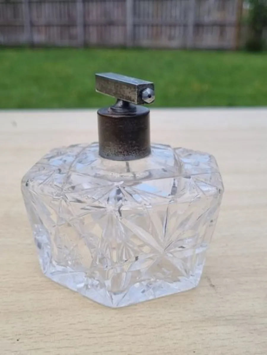 Vintage Crystal Perfume Bottle - Image 2