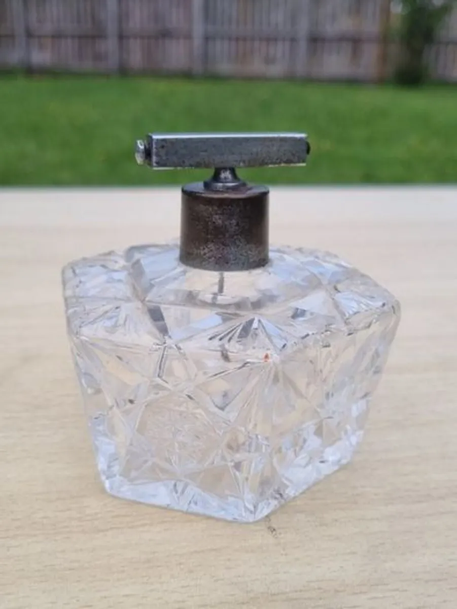 Vintage Crystal Perfume Bottle - Image 3