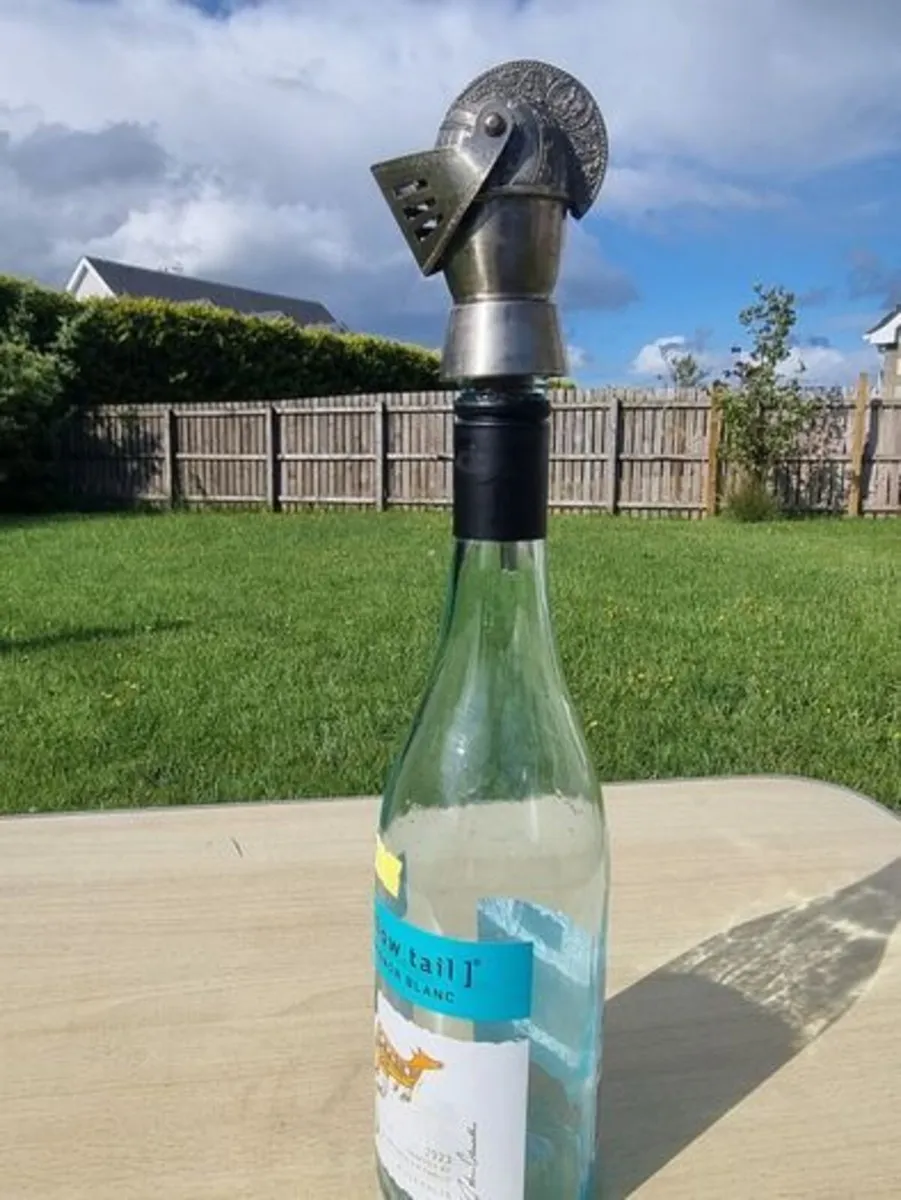 Vintage Medieval Knight Helmet bottle stopper - Image 4