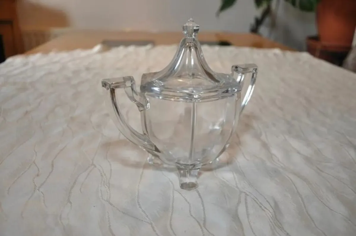 Antique Krys-Tol Sugar Bowl Jefferson Glass - Image 1