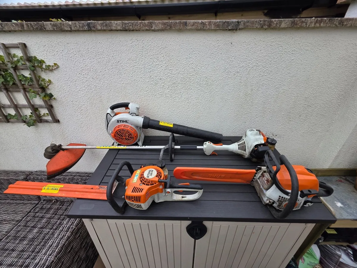 4 stihl gardening tools.
