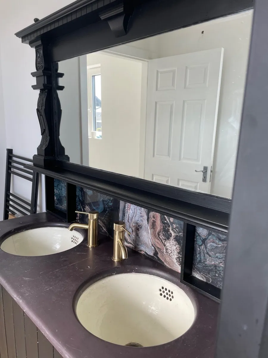 Mirror - black but could be painted - Image 2