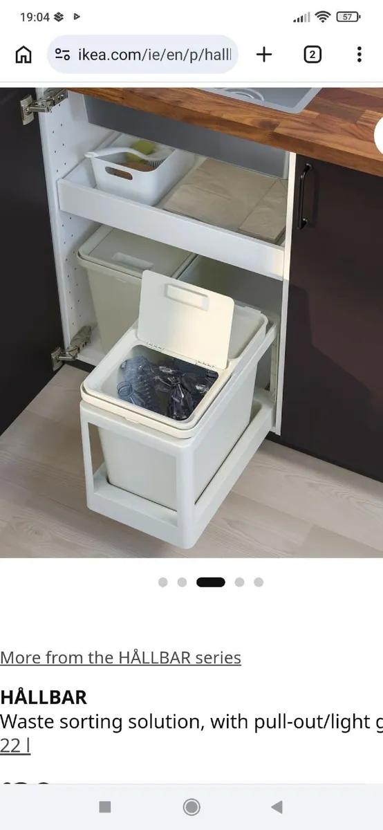 IKEA like new waste bin with pull out, free delive - Image 1