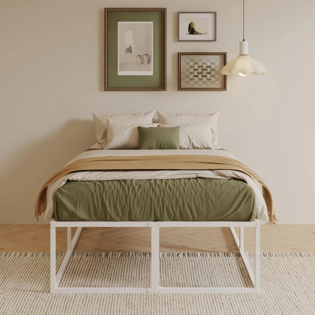 46 cm High Small Double Bed Frame 4ft Heavy Duty - Image 3