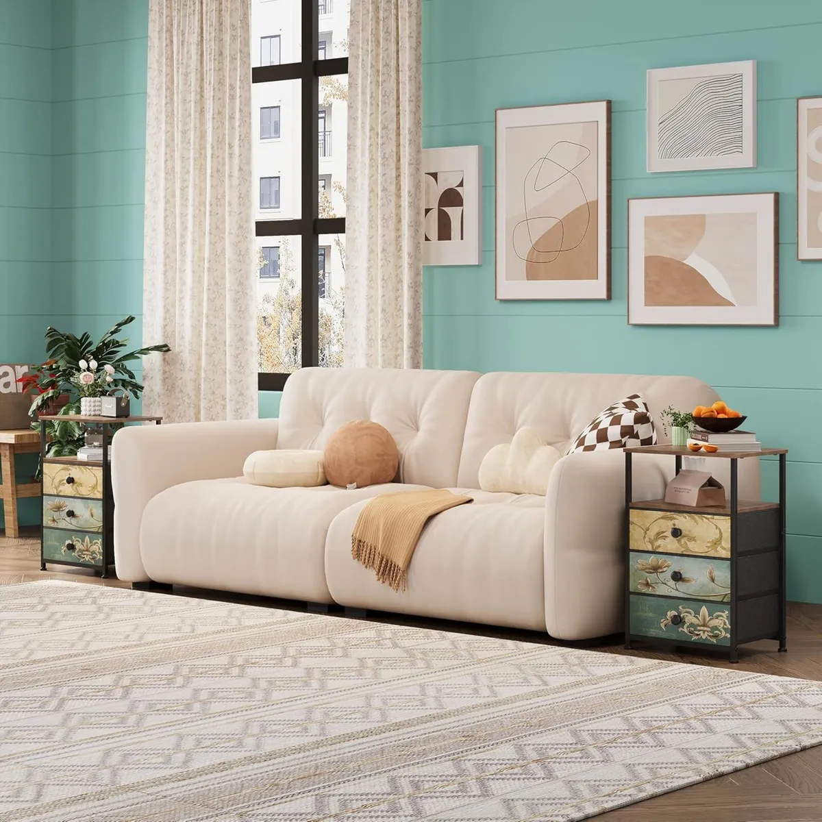 2 Sets Chest of Drawers with Open Shelf Dresser - Image 2