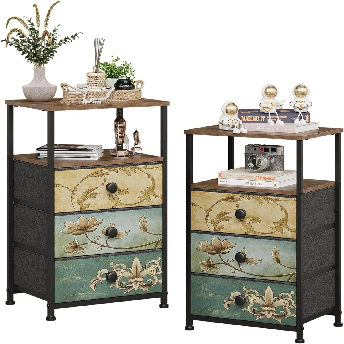 2 Sets Chest of Drawers with Open Shelf Dresser - Image 1