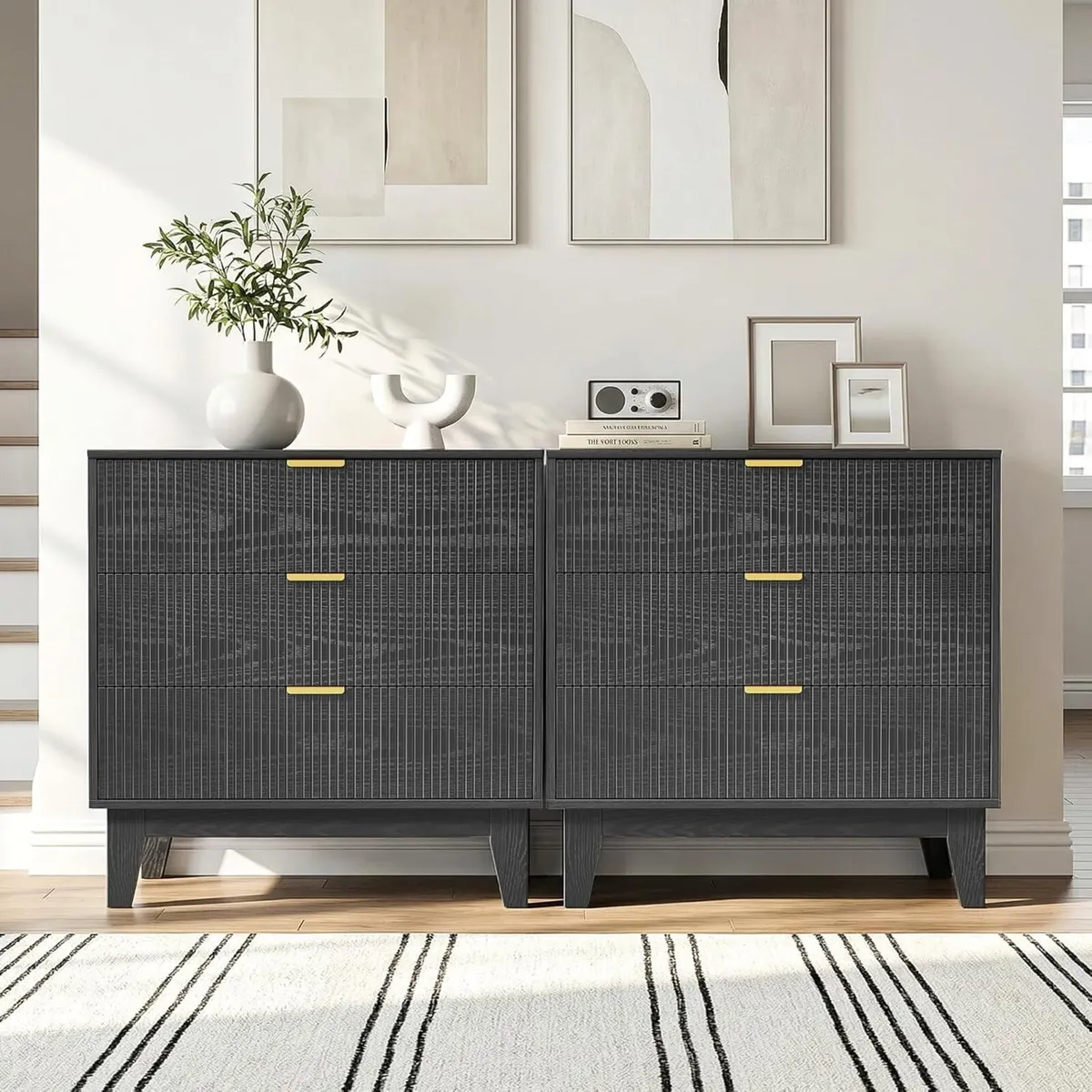 Chest of Drawers with 3 Storage Organizer Wide - Image 4
