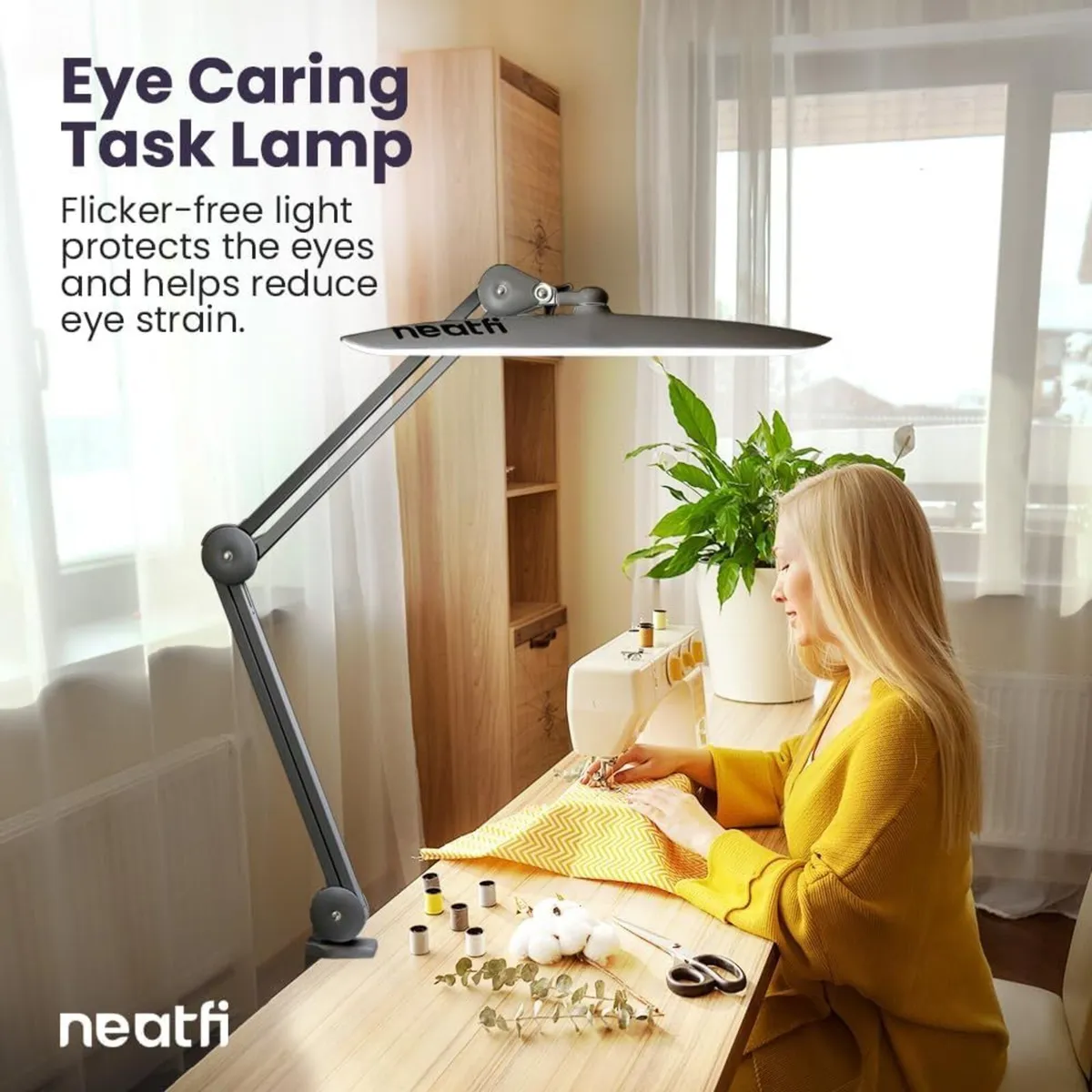 XL Lumens 24W LED Desk Lamp with Clamp – Shadow-Fr - Image 2