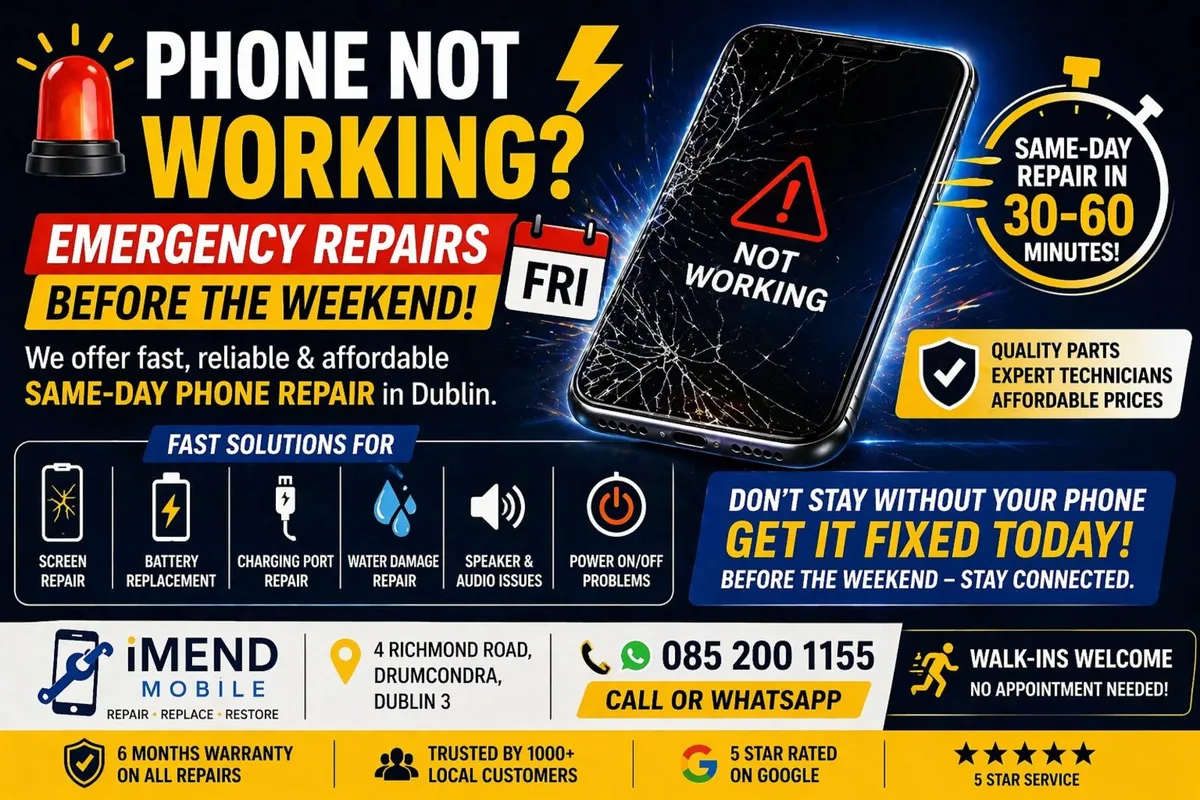iPhone, Samsung,  Phone Repairs Dublin| Same-Day - Image 1