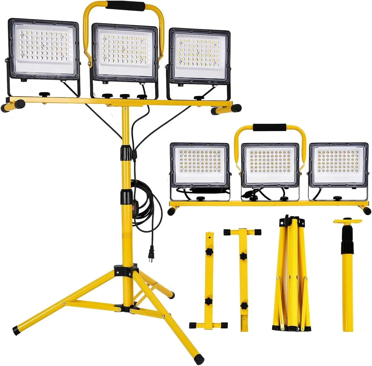 Lumen LED Work Lights with Stand - 3 Adjustable - Image 1