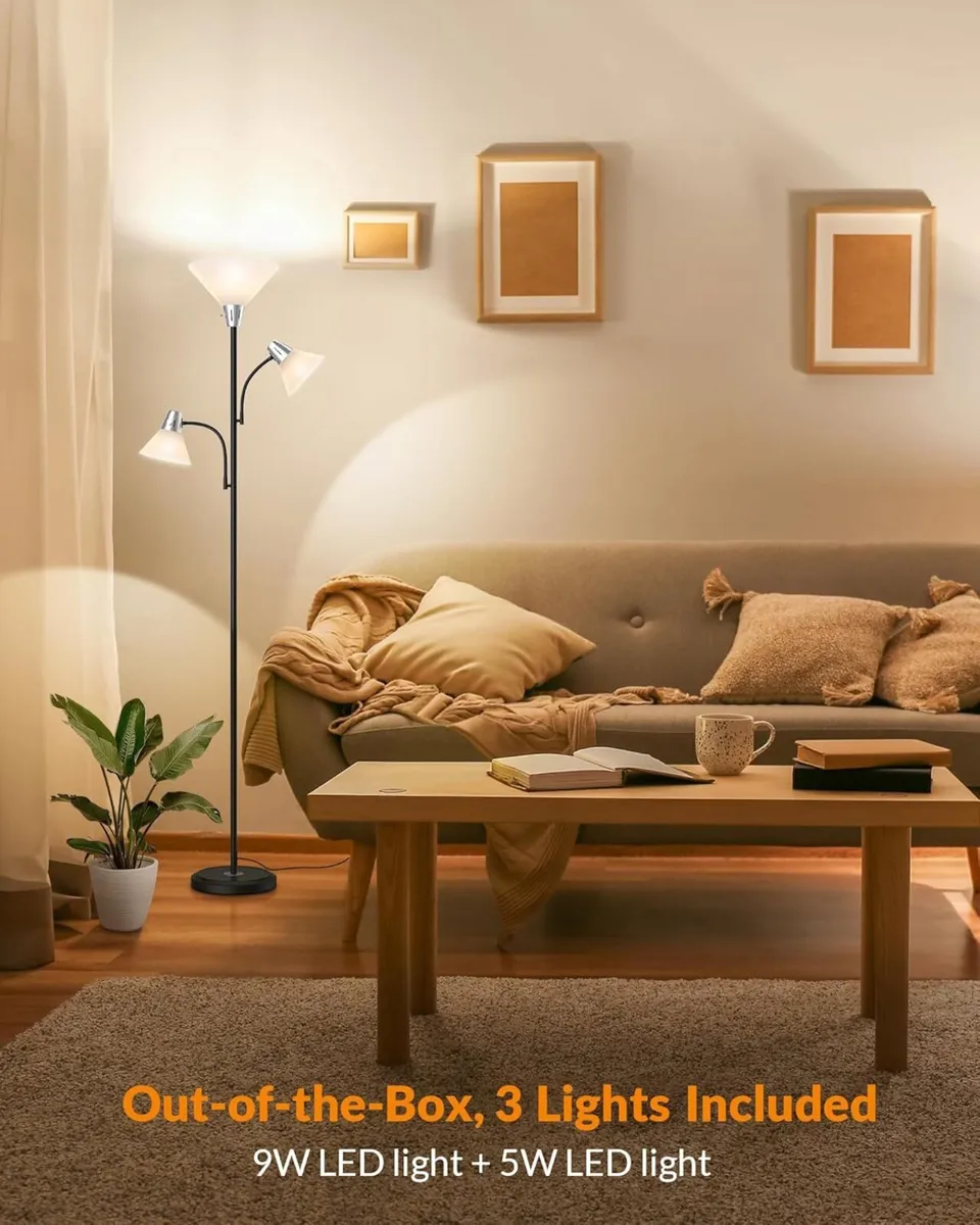 Floor Lamp 9W LED Standing with 5W Adjustable - Image 3