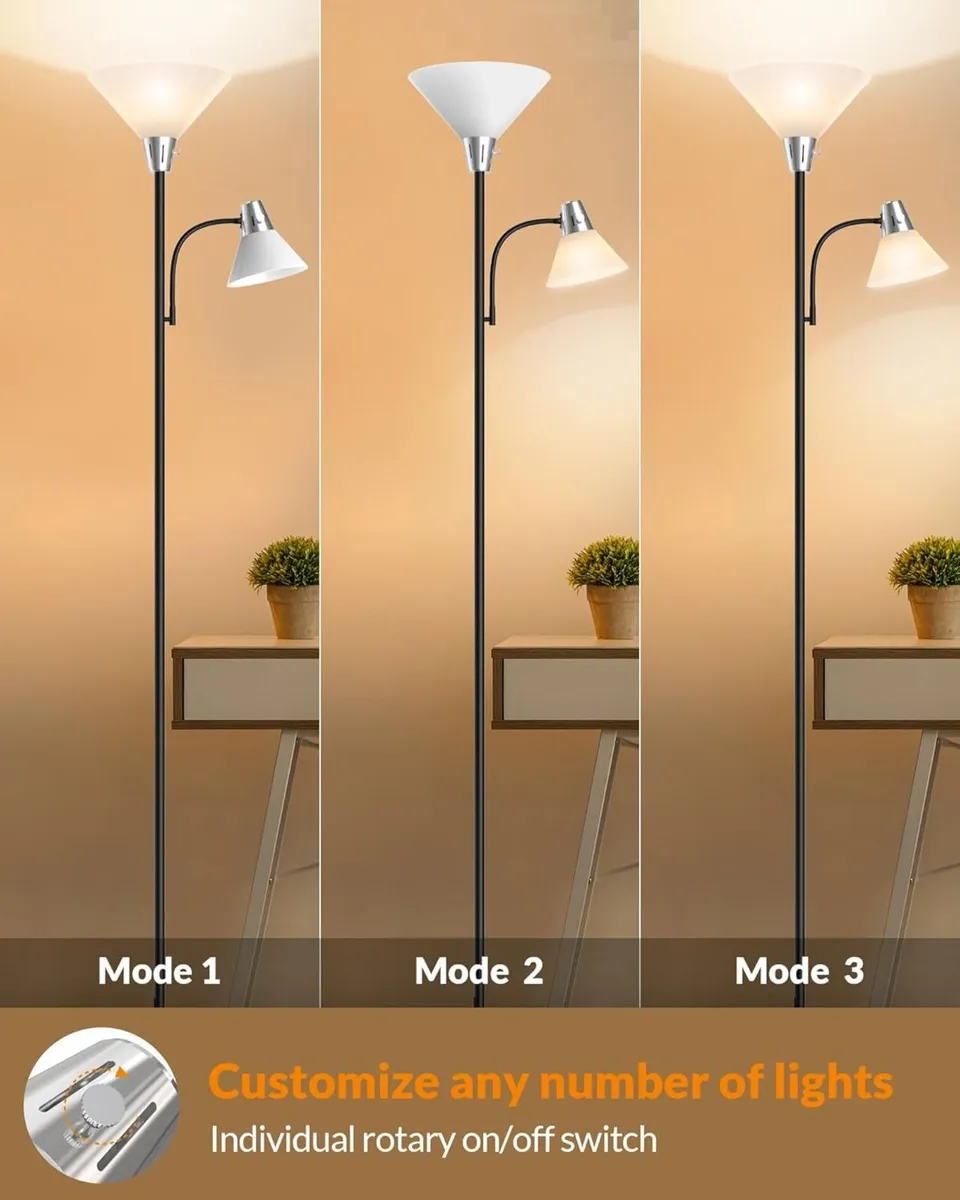 Floor Lamp 9W LED Standing with 5W Adjustable - Image 4