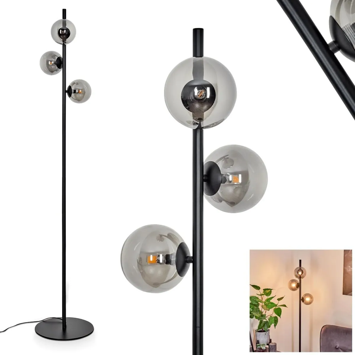 Remaisnil Floor Lamp Modern Made of Metal/Glass - Image 1