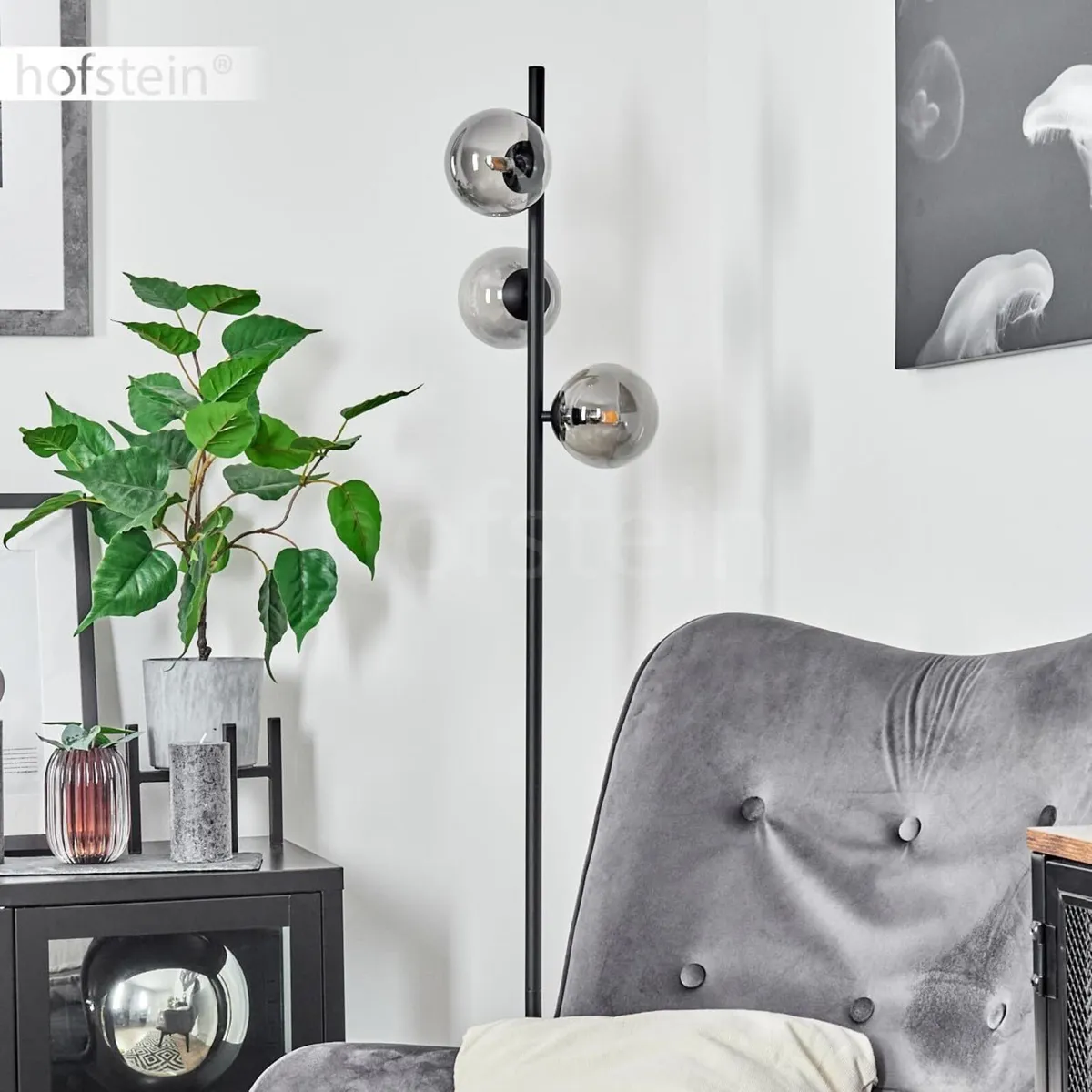 Remaisnil Floor Lamp Modern Made of Metal/Glass - Image 3