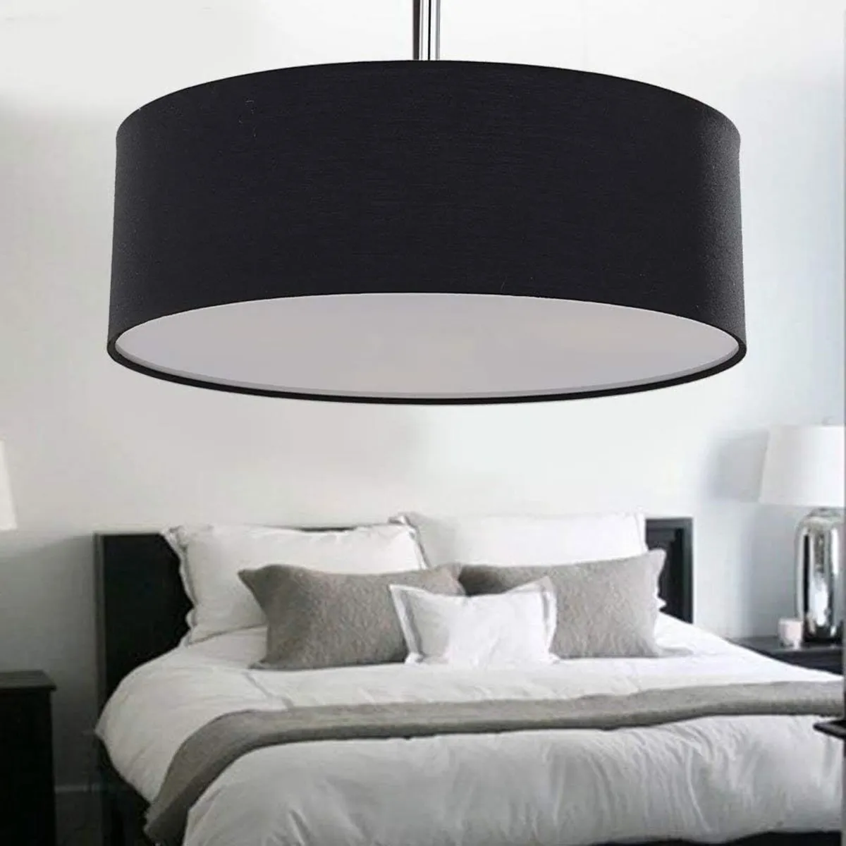 Ceiling Light Modern Fabric Pendant Shade Large - Image 3