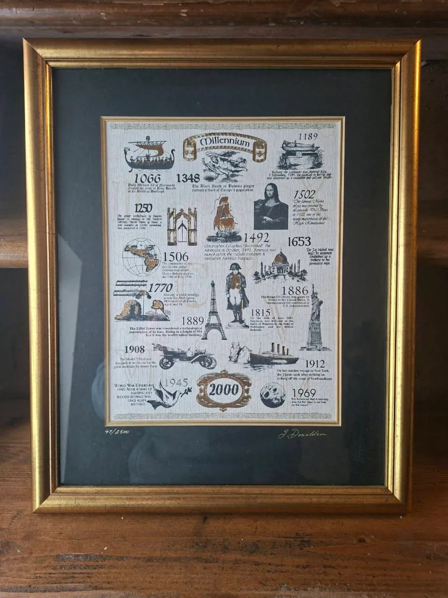 World Millennium 2000 Limited Edition signed print - Image 1