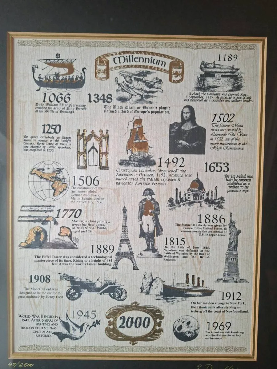 World Millennium 2000 Limited Edition signed print - Image 2