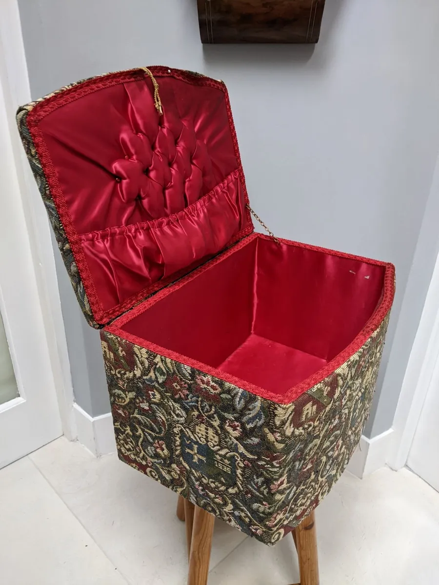 Vintage Sewing Box/Stool - Image 2