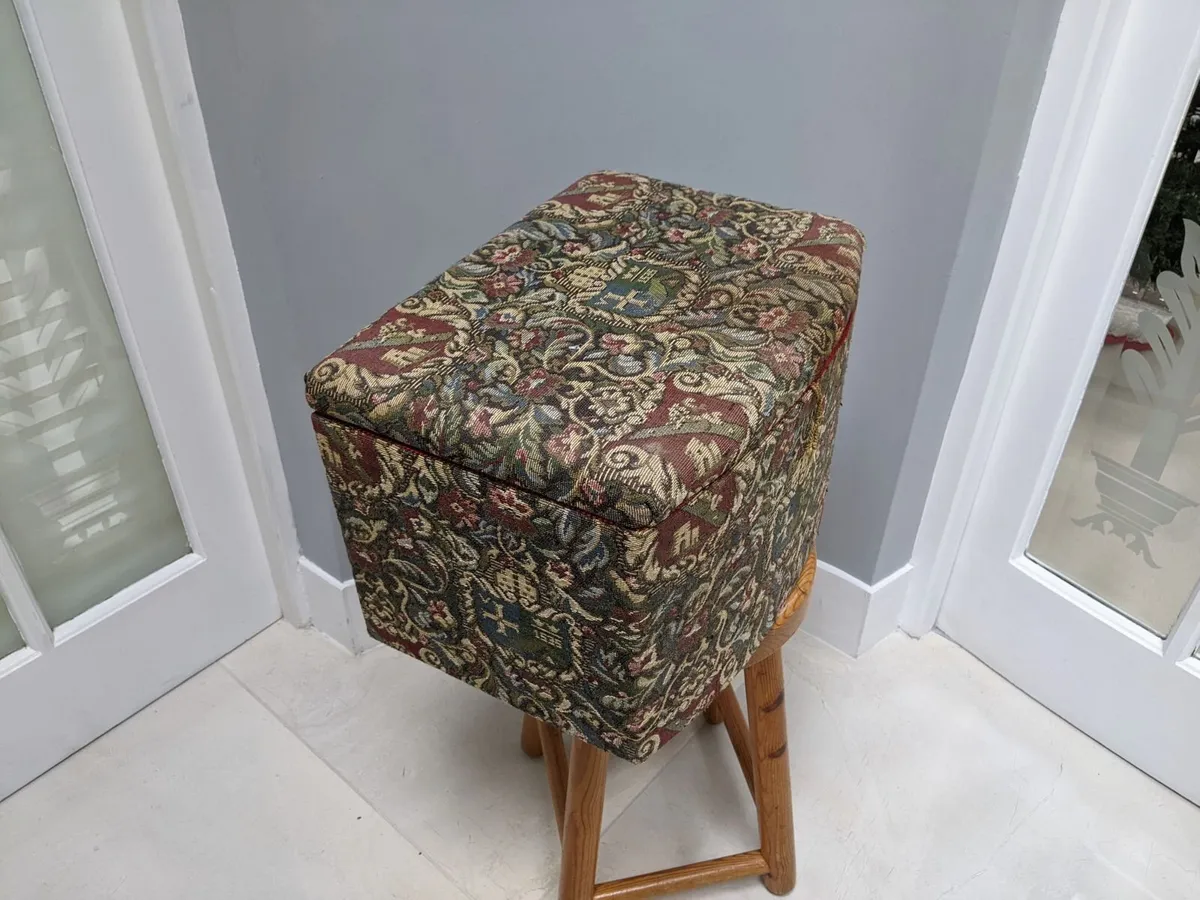 Vintage Sewing Box/Stool - Image 1