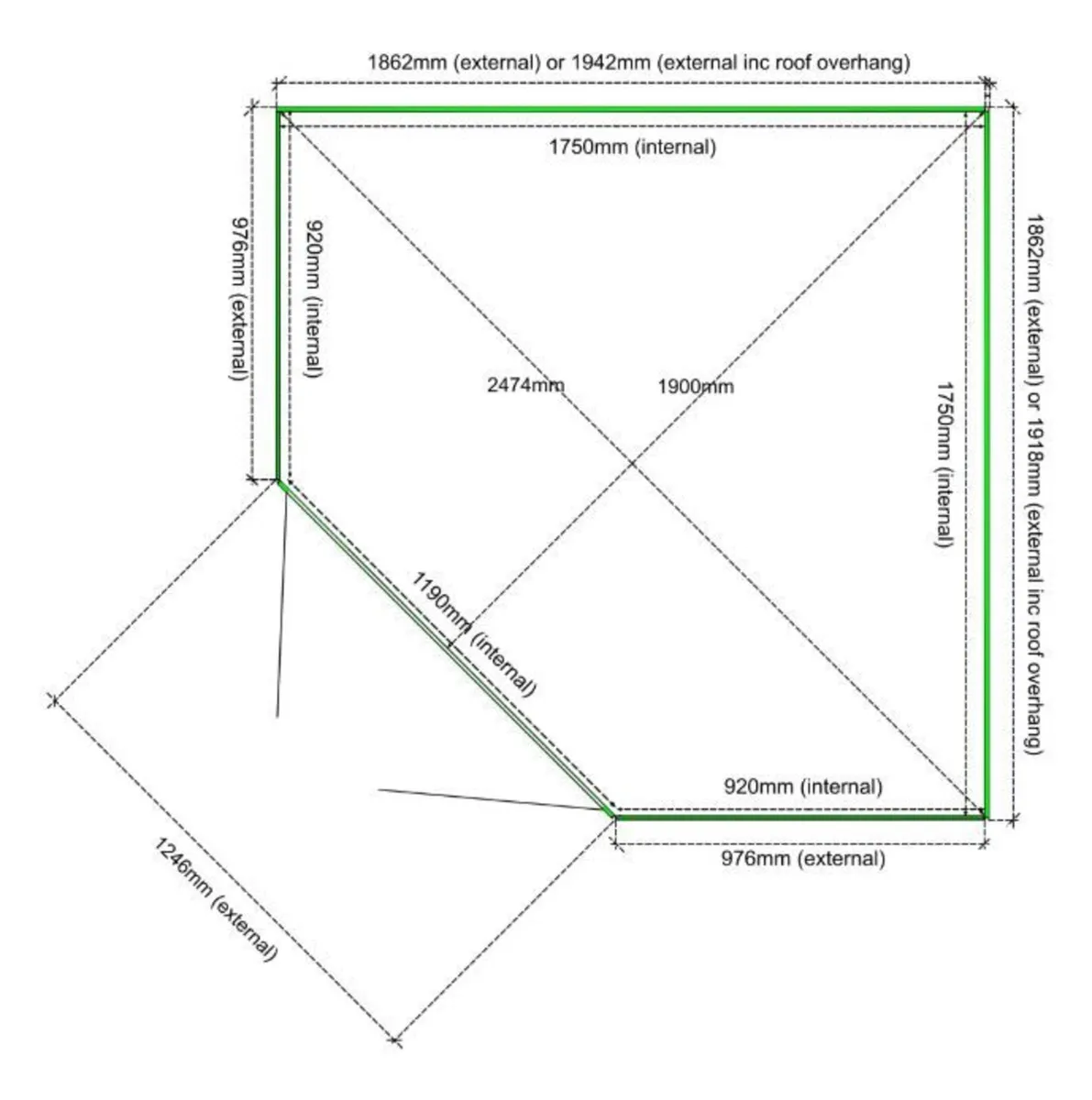 🏡 6x6 Corner Summerhouse – Space Saving Garden Ro - Image 2