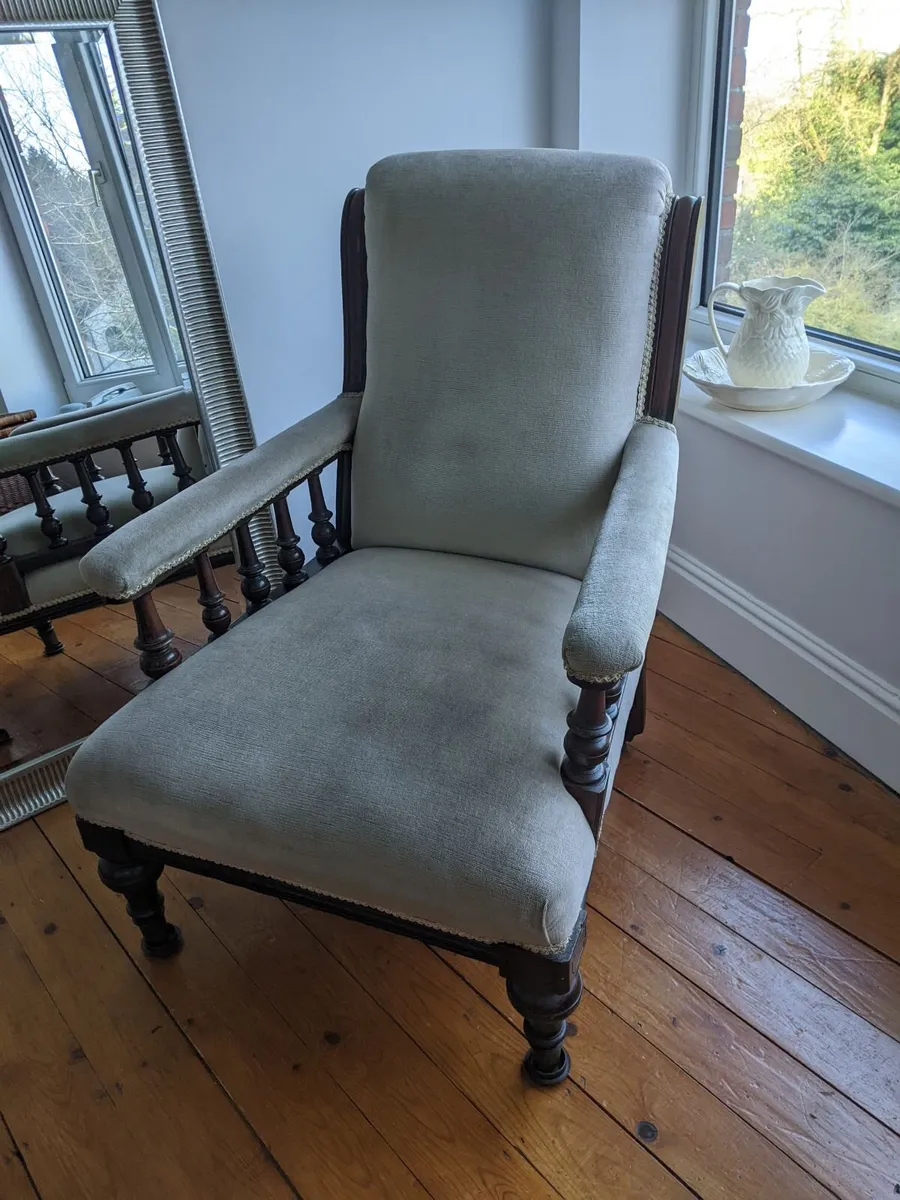 Antique "His" Armchair - Image 1
