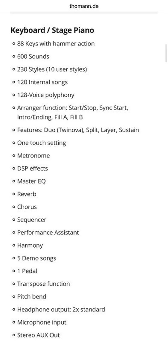 SP5600 Keyboard/Stage Piano - Image 3