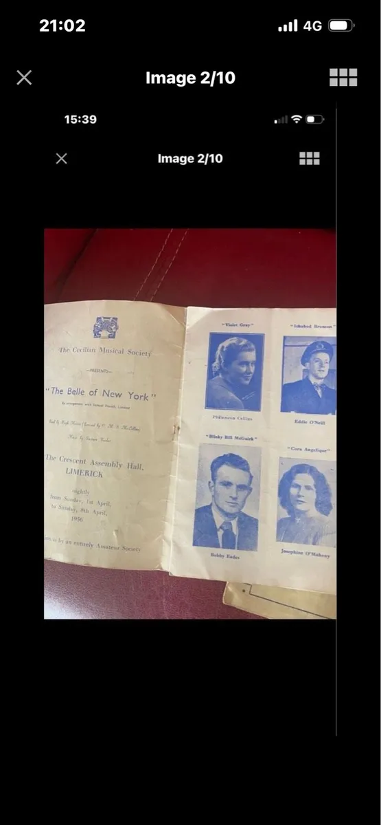 Civilian music Society Limerick Vintage Programmes - Image 2