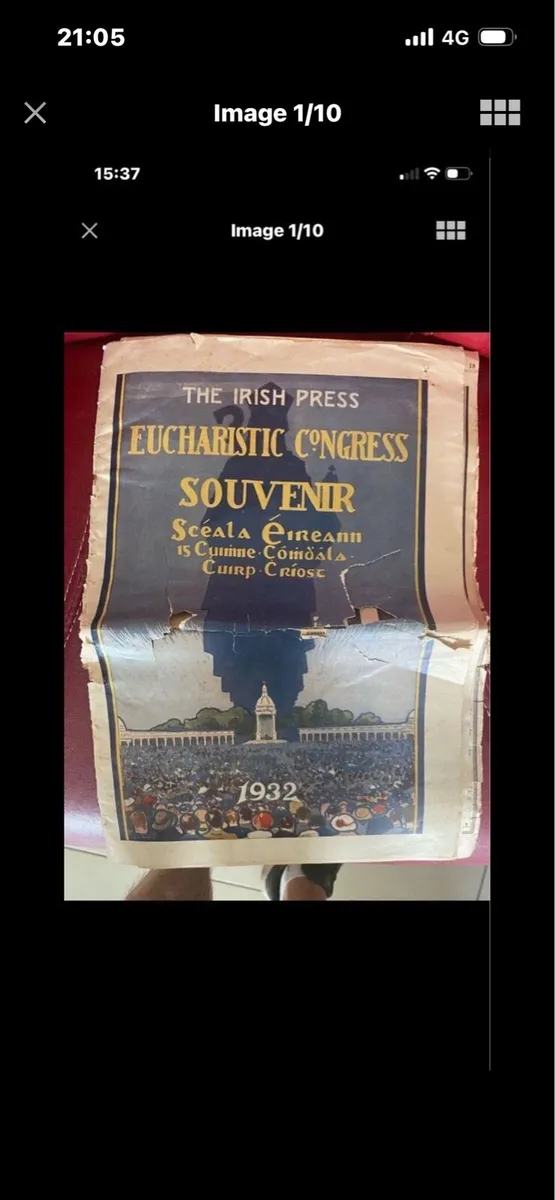 Irish Press 1933 Eucharist Congress Programmme - Image 1