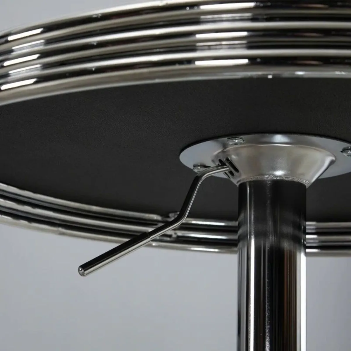 Black Round Bistro Cafe Table Indoor Outdoor Use - Image 3