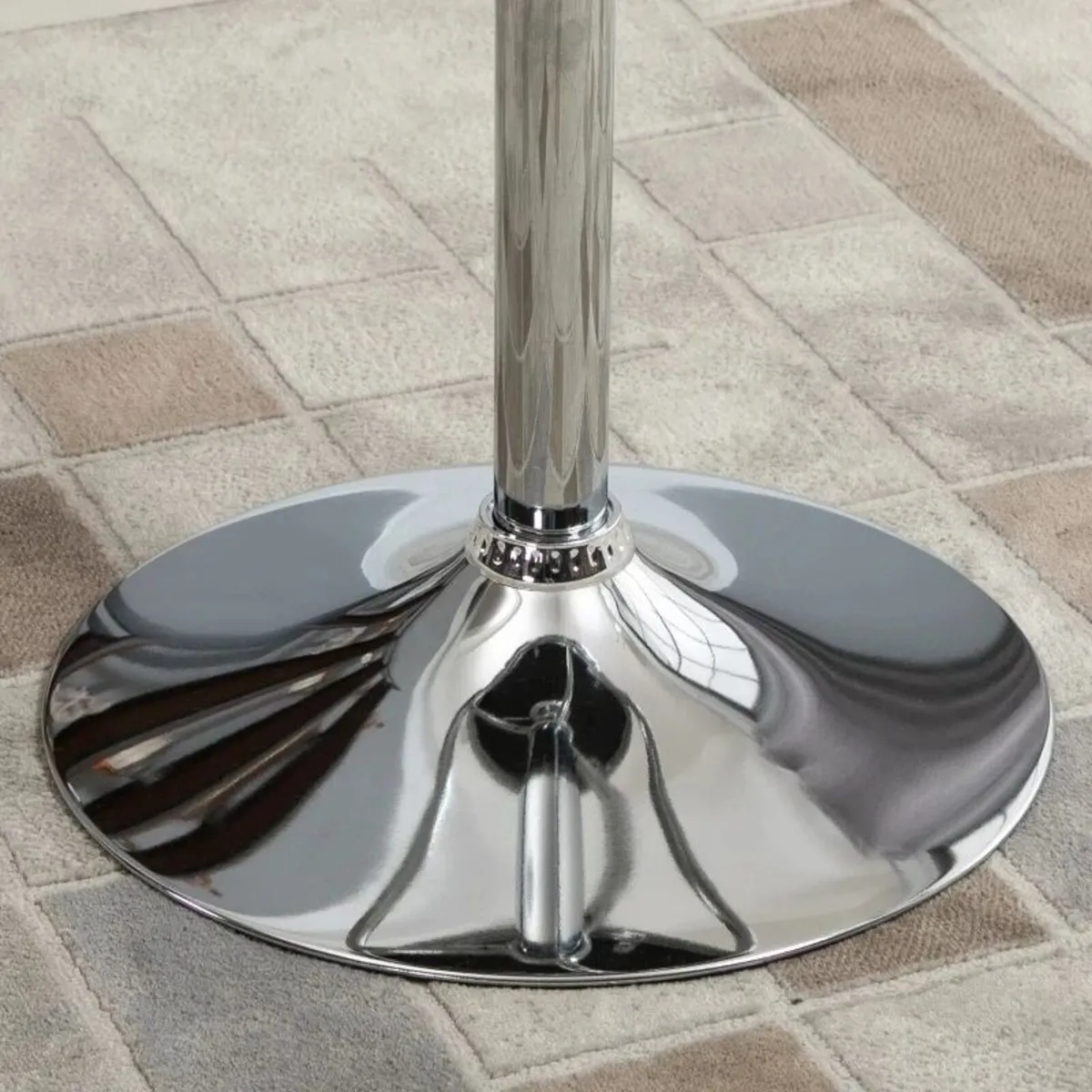 Black Round Bistro Cafe Table Indoor Outdoor Use - Image 2