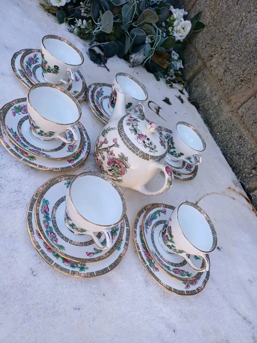 Vintage Bone China Indian Tree Set - Image 3