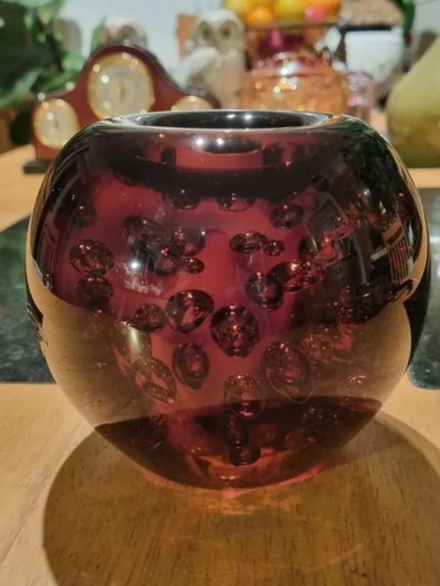 Vintage large Murano glass tea candle holder - Image 3