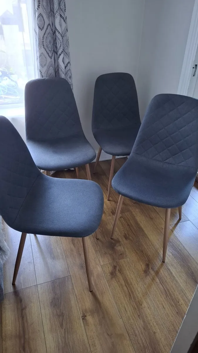 4 grey dining chairs