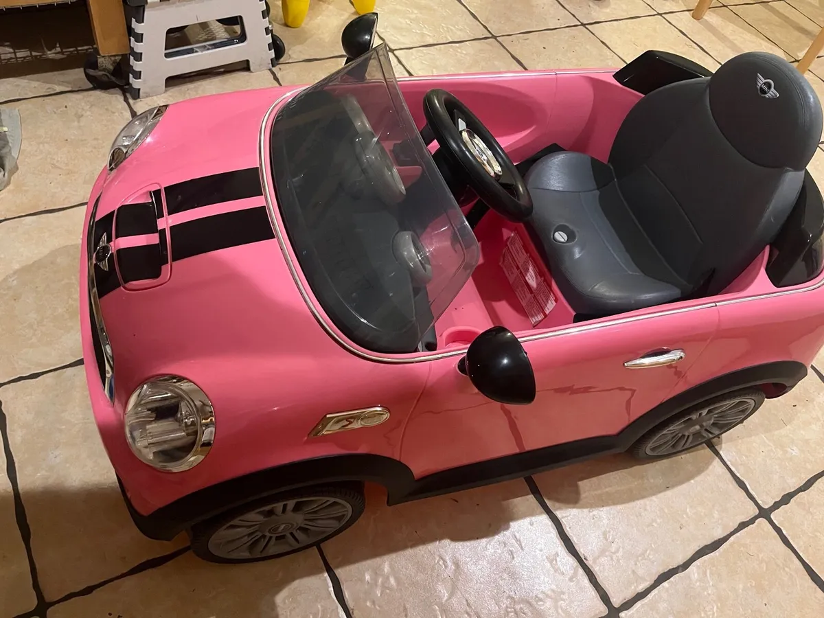 Kids Electric Mini Cooper Car with remote - Image 1