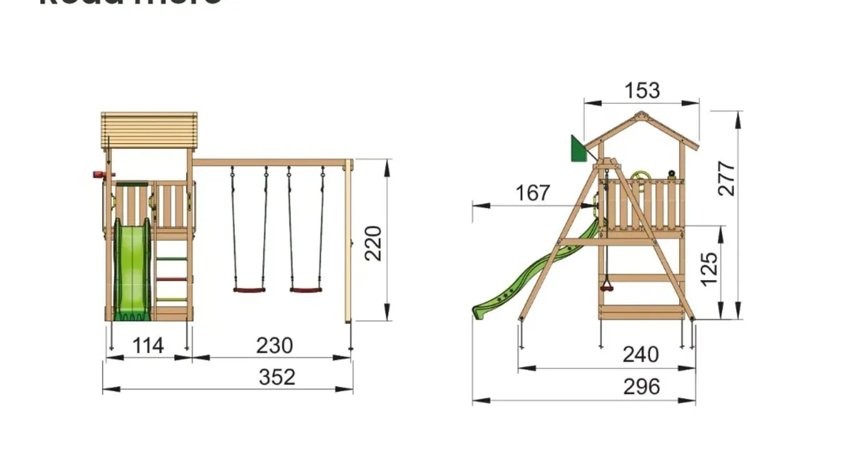 Garden Swings, Slide & Climbing frame - Image 4